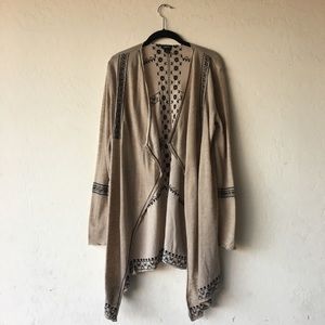 Beige and Black Cardigain